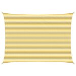 vidaXL Voile d'ombre 5 x 6 m HDPE Rectangulaire Jaune et blanc