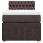 vidaXL Sommier à lattes de lit avec matelas Marron foncé 100x200 cm