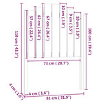 vidaXL Tête de lit Noir 81x4x110 cm Bois massif de pin