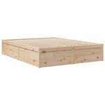 vidaXL Lit avec matelas 160x200 cm bois de pin massif
