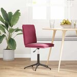 vidaXL Chaise à manger Rouge bordeaux Velours