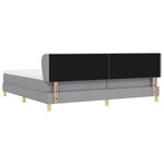 vidaXL Lit à Ressorts avec Matelas Crème 90x200 cm Tissu Gris clair