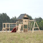 Aire de jeux - Double toboggan rouge - Hunter