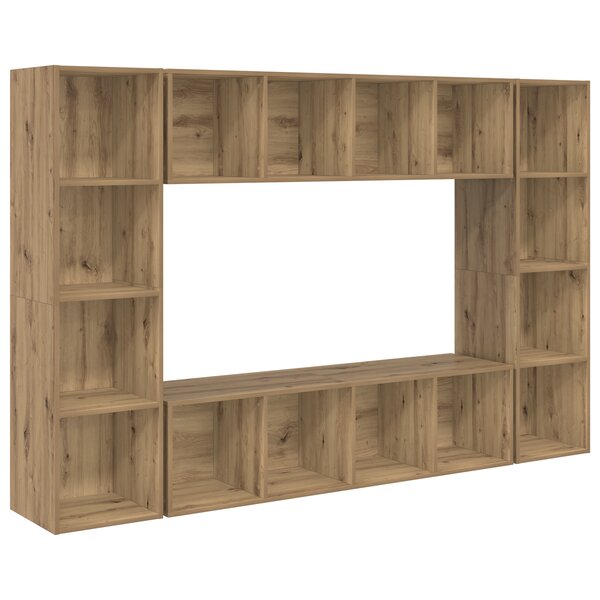 vidaXL Meuble TV 4 Pièces Marron 37 x 37 x 142.5 cm Bois d'ingénierie