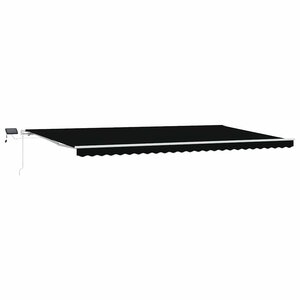 vidaXL Auvent Rétractable avec Noir 600 ×300 cm tissu