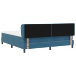 vidaXL Lit à ressorts avec matelas Bleu foncé 180 x 200 cm Velours