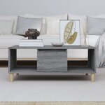 vidaXL Table basse Sonoma gris 90x50x36 5 cm Bois d'ingénierie