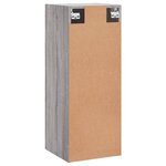 vidaXL Armoire murale sonoma gris 34 5x34x90 cm