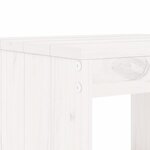 vidaXL Ensemble de bistrot de jardin 3 Pièces blanc bois de pin massif