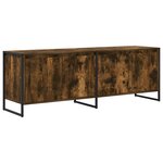 vidaXL Meuble TV Chêne Fumé 140 x 36 x 49.5 cm Bois d'ingénierie