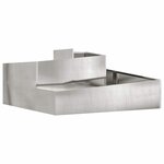 vidaXL Cache-pot de jardin Argent 100 x 100 x 50 cm Acier inoxydable