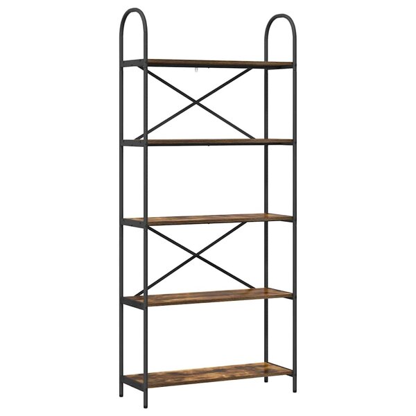 vidaXL Étagère Chêne fumé 80 x 30 x 183 cm Bois d'ingénierie