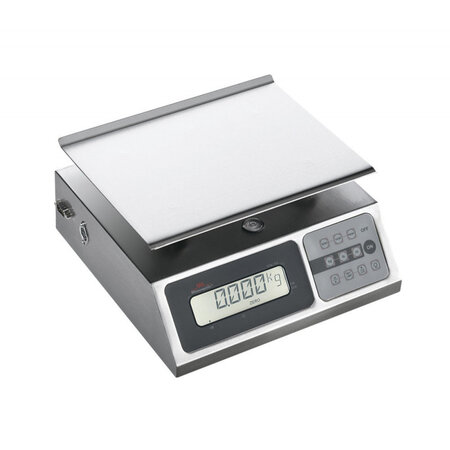 Balance de cuisine professionnelle inox avec ecran digital - 10 kg -  - inox 248x253x132mm