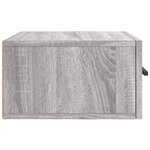 vidaXL Tables de chevet murales 2 Pièces sonoma gris 35x35x20 cm