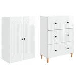 vidaXL Ensemble de Meubles 2 Pièces 66 x 34 5 x 90 cm Bois d'ingénierie