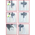 Ks tools extracteur à griffes 2 + 3 universel 60 mm 2 tonnes 640.4203