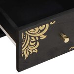 vidaXL Meuble TV Noir 100 x 33 x 46 cm Bois de mangue massif