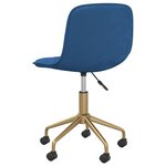 vidaXL Chaises pivotantes à manger lot de 2 bleu velours