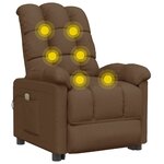 vidaXL Fauteuil de massage Marron Tissu