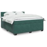 vidaXL Sommier à lattes de lit et matelas Vert foncé 180x200cm Velours