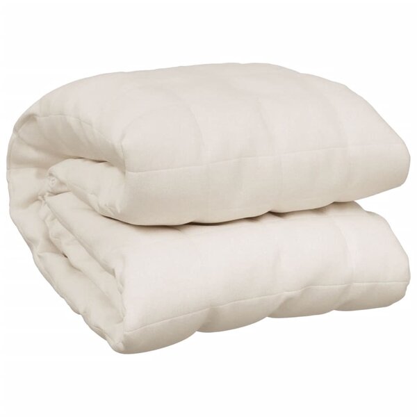 vidaXL Couverture lestée Crème clair 122x183 cm 9 kg Tissu