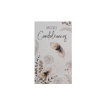 Carte De Voeux -  Sincères Condoléances - Plumes Visuel Aléatoire*