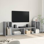 vidaXL Meubles TV 2 Pièces gris béton 75x30x50 cm bois d'ingénierie