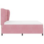 vidaXL Lit à ressorts avec matelas Rose 200 x 180 cm Polyester
