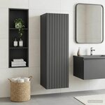 vidaXL Cabinet de Salle de Bain Mural Noir 33 x 34 5 x 60 cm