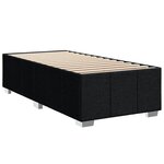 vidaXL Sommier à lattes de lit avec matelas Noir 100x200 cm Tissu
