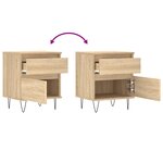 vidaXL Table de chevet chêne sonoma 40x35x50 cm bois d’ingénierie