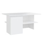 vidaXL Table basse Blanc 90x60x46 5 cm Aggloméré
