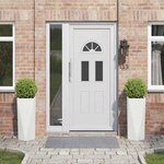 vidaXL Jardinière 2 Pièces Blanc 30 x 30 x 75 cm Acier