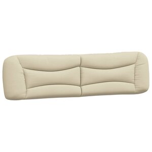 vidaXL Coussin de tête de lit Hvar crème 200 cm tissu