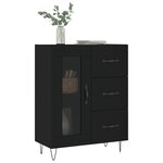 vidaXL Buffet noir 69 5x34x90 cm bois d'ingénierie