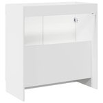 vidaXL Armoire sous évier de salle de bain Blanc 56 x 37 5 x 81 cm