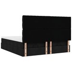VidaXL Cadre de lit ottoman avec matelas noir 160x200 cm tissu