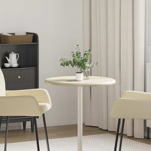 vidaXL Dessus de table Crème Ø60x2 5 cm Marbre