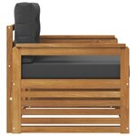 vidaXL Canapé d’extérieur Bois d'acacia massif et polyester