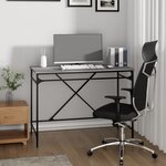 vidaXL Bureau sonoma gris 100x50x75 cm bois d'ingénierie et fer