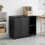 vidaXL Cabinet roulant Gris 100 x 39 x 65 5 cm Bois de Pin Massif