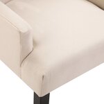 Vidaxl chaises à manger avec accoudoirs lot de 4 beige tissu