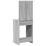 Table de maquillage vidaXL avec lumières LED Gris Sonoma 50x41x135 cm