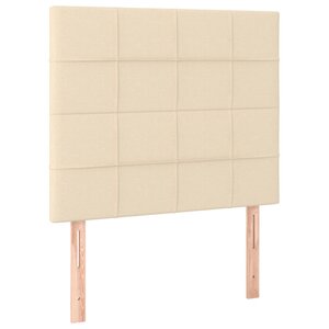 vidaXL Têtes de lit 2 Pièces Crème 90x5x78/88 cm Tissu