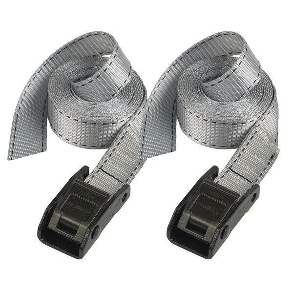 Sangle d'arrimage avec boucle à griffes  Gris  2 50m x 25mm Sangle  Pack de 2