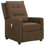 vidaXL Fauteuil de massage Marron Tissu