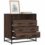 vidaXL Commode chêne marron 70x41x70 cm bois d'ingénierie