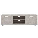 vidaXL Meuble TV Gris béton 140x40 5x35 cm Bois d'ingénierie