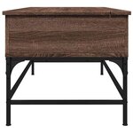 vidaXL Table basse chêne marron 100x50x45cm bois d'ingénierie et métal