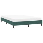 vidaXL Cadre de lit sans matelas vert foncé 140x210 cm velours
